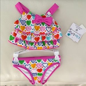 Kiko & Max Heart Tankini 2-Piece Baby Swimsuit